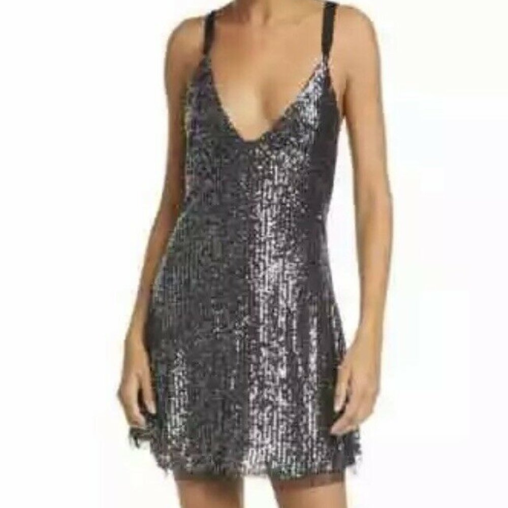 Free People Gold Rush Mini Dress Sz S NWT